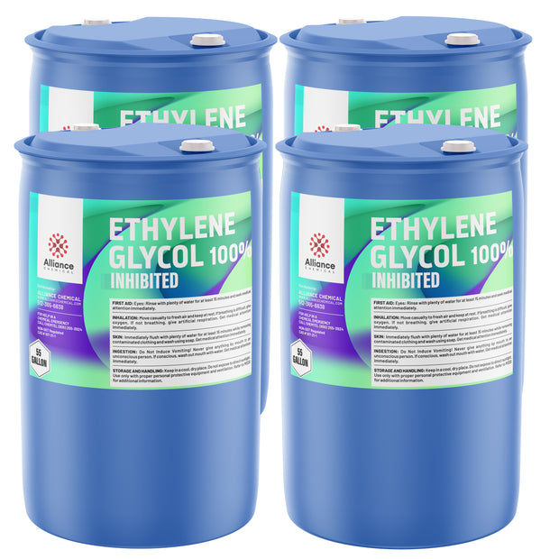 Alliance Chemical 100% Ethylene Glycol Inhibited, 4-pack of 55-gallon blue drums