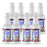 Eight 1-quart plastic bottles of Alliance Chemical Glowguard Tile Restorer with white screw caps and product labels.
