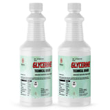 Two 1-quart plastic bottles of Alliance Chemical Glycerin Technical Grade with white caps and product labels.