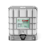 275-gallon IBC tote of technical-grade glycerine, palm-derived, and Alliance Chemical safety labeling system