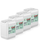 Four 5-gallon HDPE jugs of Alliance Chemical Glycerine Technical Grade with white caps and product label