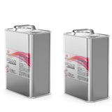 Alliance Chemical hexane technical grade in two stainless steel 5-gallon cans with labels