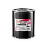 5-gallon black steel drum of technical-grade hexane solvent with flammability/reactivity warnings, Alliance Chemical brand