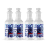 Four 1-quart HDPE jugs of Alliance Chemical Hydrogen Peroxide 10% Technical Grade with white caps and product labels