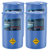 55-gallon HDPE drums of 12% Technical Grade Hydrogen Peroxide with Oxidizer 5.1 hazard diamond, white caps, Alliance