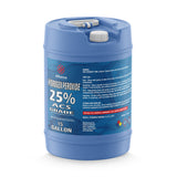 One 15-gallon HDPE jug of Alliance Chemical Hydrogen Peroxide 25% ACS Grade with a white screw cap and handle.