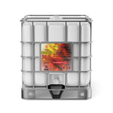 Alliance Chemical 330-gallon tote of Hydrogen Peroxide 30% Technical Grade with a metal cage and a white cap.