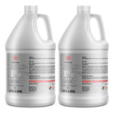 1-gallon containers of Alliance Chemical 3% Technical Grade Hydrogen Peroxide, HDPE jugs, hazmat symbols, and first aid