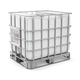 One 275-gallon plastic tote of Alliance Chemical Hydrogen Peroxide 3% Technical Grade with a metal cage and a white cap.