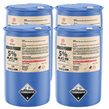 55-gallon blue drums of 5% ACS-grade Hydrogen Peroxide by Alliance Chemicals safety information, and caps