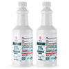 1-quart bottles of Alliance Chemical 5% Technical Grade Hydrogen Peroxide, white HDPE containers with safety warnings and NFPA diamond hazard symbol, non-DOT regulated.