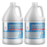 1-gallon HDPE jugs of Technical Grade Isopropyl Acetate 99.98%, with NFPA diamond (2-3-0), Alliance Chemical branding