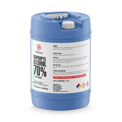 Isopropyl Alcohol 70% USP Grade - 15 Gallon Drum