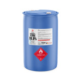 Alliance Chemical Isopropyl Alcohol 99.9% ACS Reagent Grade in a blue 55-gallon plastic drum with white caps.