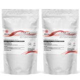 Two 5-lb bags of Alliance Chemical Magnesium Hydroxide Technical Grade with labels and sealed tops.