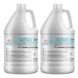 2-gallon HDPE jugs of Alliance Chemical Methyl Ethyl Ketone (MEK) solvent with NFPA diamond, flammable/health warnings