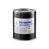 5-gallon black steel drum of Methyl Isobutyl Ketone (MIBK) Technical Grade with NFPA diamond, Alliance Chemical label