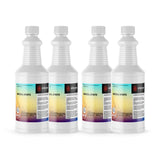 4x1-quart mineral spirits in HDPE bottles, Alliance Chemical branded labels hazmat warning symbols solvent