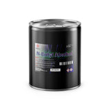 5-gallon black steel drum of N-Butyl Alcohol by Alliance Chemical barcode, and secure lid with seal