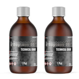 Alliance Chemical 1-pint amber glass bottles of Alliance n-Heptane 99% Technical Grade solvent, gray-black labels, and white