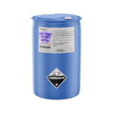 One 55-gallon blue HDPE drum of Alliance Chemical Nitric Acid 5% with white cap and product label.