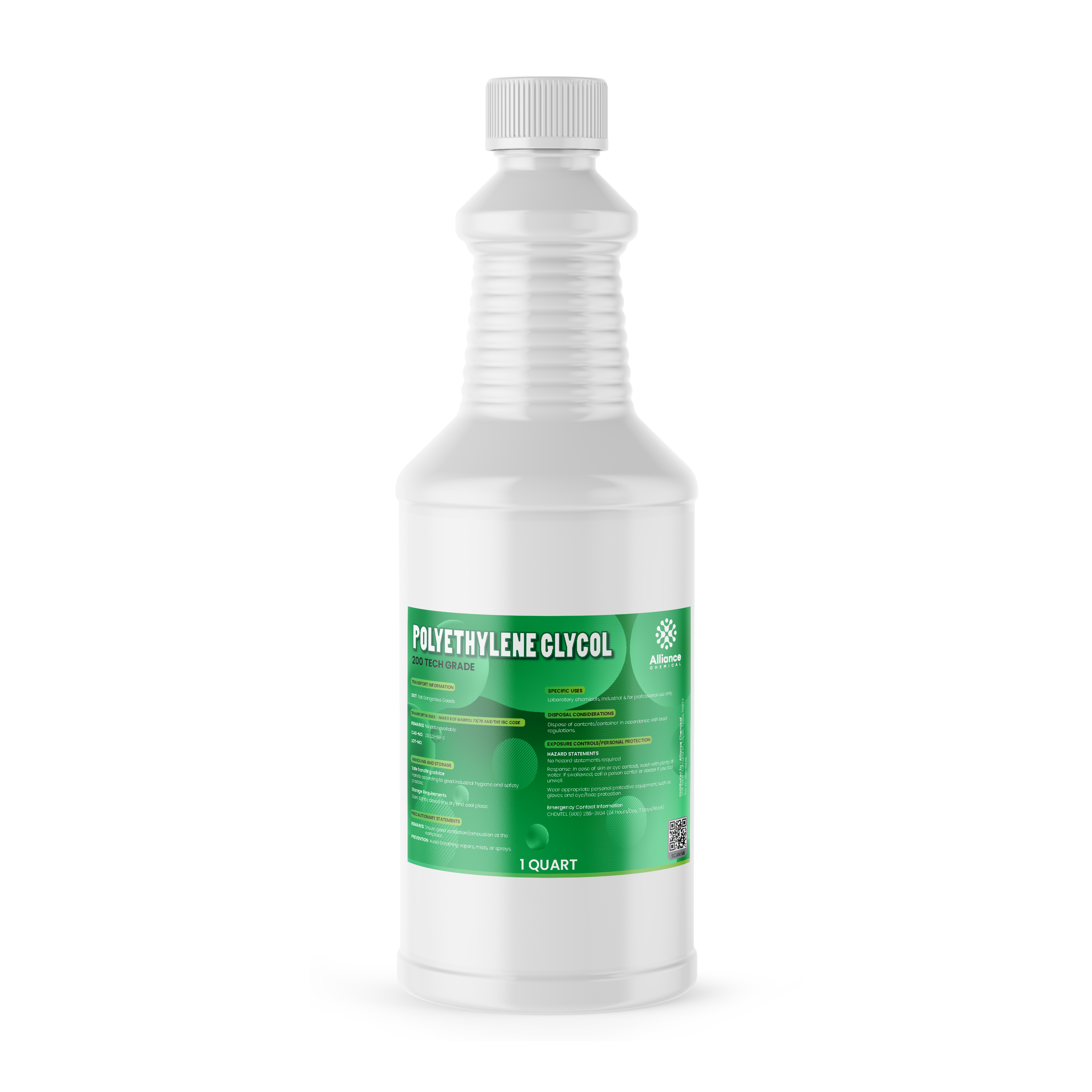 Polyethylene Glycol 200 Technical Grade - 1 Quart