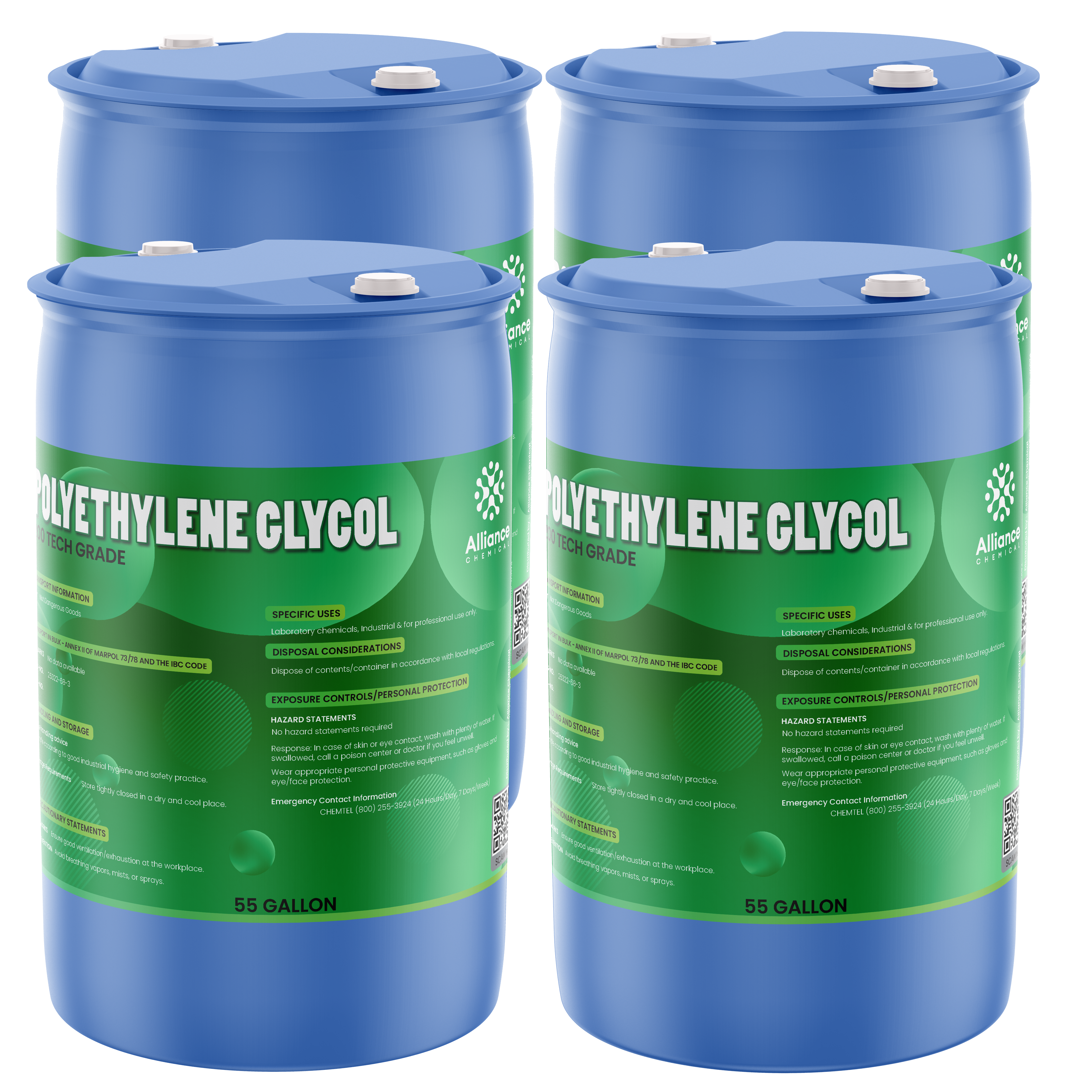 Polyethylene Glycol 200 Technical Grade - 4x55 Gallon Drums