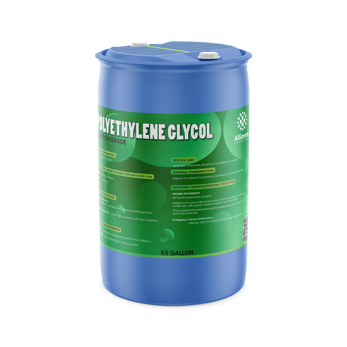 Polyethylene Glycol 200 Technical Grade - 55 Gallon Drum