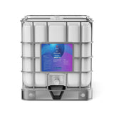One 275-gallon HDPE tote of Alliance Chemical Propylene Glycol 40% – Technical Grade with a spigot and a metal cage