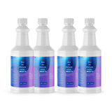 Four 1-quart HDPE bottles of Alliance Chemical Propylene Glycol 40% Technical Grade with white ribbed caps.