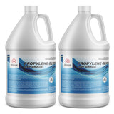 2-gallon HDPE jugs of USP-grade Propylene Glycol by Alliance Chemical, white containers