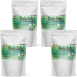 Four 5-lbs Alliance Chemical Soda Ash plastic bags with green labels and resealable closures.
