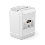 5-gallon HDPE jug of Alliance Chemical Sodium Bisulfite 25% Solution with a white screw cap and product label.