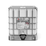 Alliance Chemical 330-gallon plastic tote of Sodium Hydroxide 50% Solution ACS Grade with steel cage and label.
