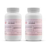 Alliance Chemical sodium metabisulfite ACS grade in white 2-pound plastic container with screw cap