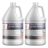 2-gallon industrial sulfuric acid (37% electrolyte/battery grade) in white HDPE jugs with safety warnings, GHS hazard symbols, Alliance Chemical branding.