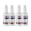 4x1-quart sulfuric acid 37% electrolyte-grade solution in white HDPE bottles with hazard warnings, Alliance Chemical brand, battery-grade specifications.