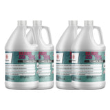 4x1-gallon containers of technical-grade 70% sulfuric acid in HDPE jugs Alliance Chemical branding, and safety instructions