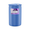 55-gallon blue HDPE drum of ACS reagent-grade 96% sulfuric acid with hazard warning symbols and Alliance Chemical labeling.