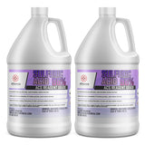 2-gallon HDPE jugs of 96% Sulfuric Acid, ACS Reagent Grade, Alliance Chemical branding, and hazard labeling