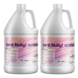 Two 1-gallon HDPE jugs of Alliance Chemical Tert Butyl Acetate with white screw caps, handles, and product labels