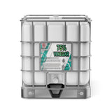Alliance Chemical 330-gallon tote of 75% Vinegar with a white plastic container, metal cage, and safety label.