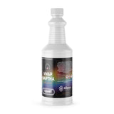 1-quart VM&P Naptha industrial solvent in HDPE bottle hazard warning symbols, Alliance Chemicals branding