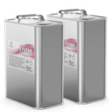 2-gallon industrial xylene solvent in silver metal canisters with safety handles, NFPA diamond warning labels, and Alliance