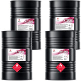 55-gallon steel drums of industrial xylene solvent, displaying Alliance Chemical labels, and black ribbed design
