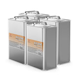 Four steel pails of Alliance Chemical Xylene ACS Grade with metal handles, labels, and white caps.