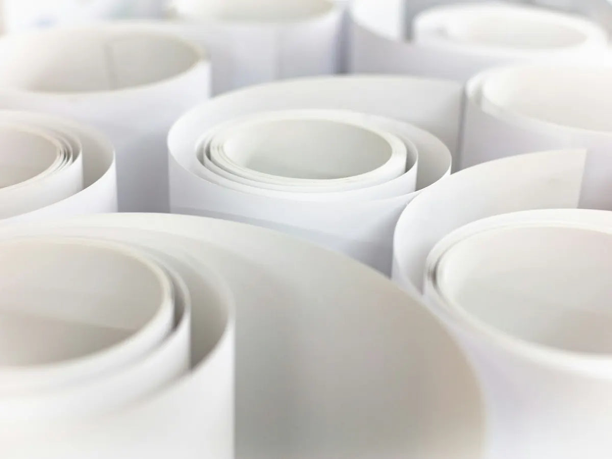 Rolls of white paper
