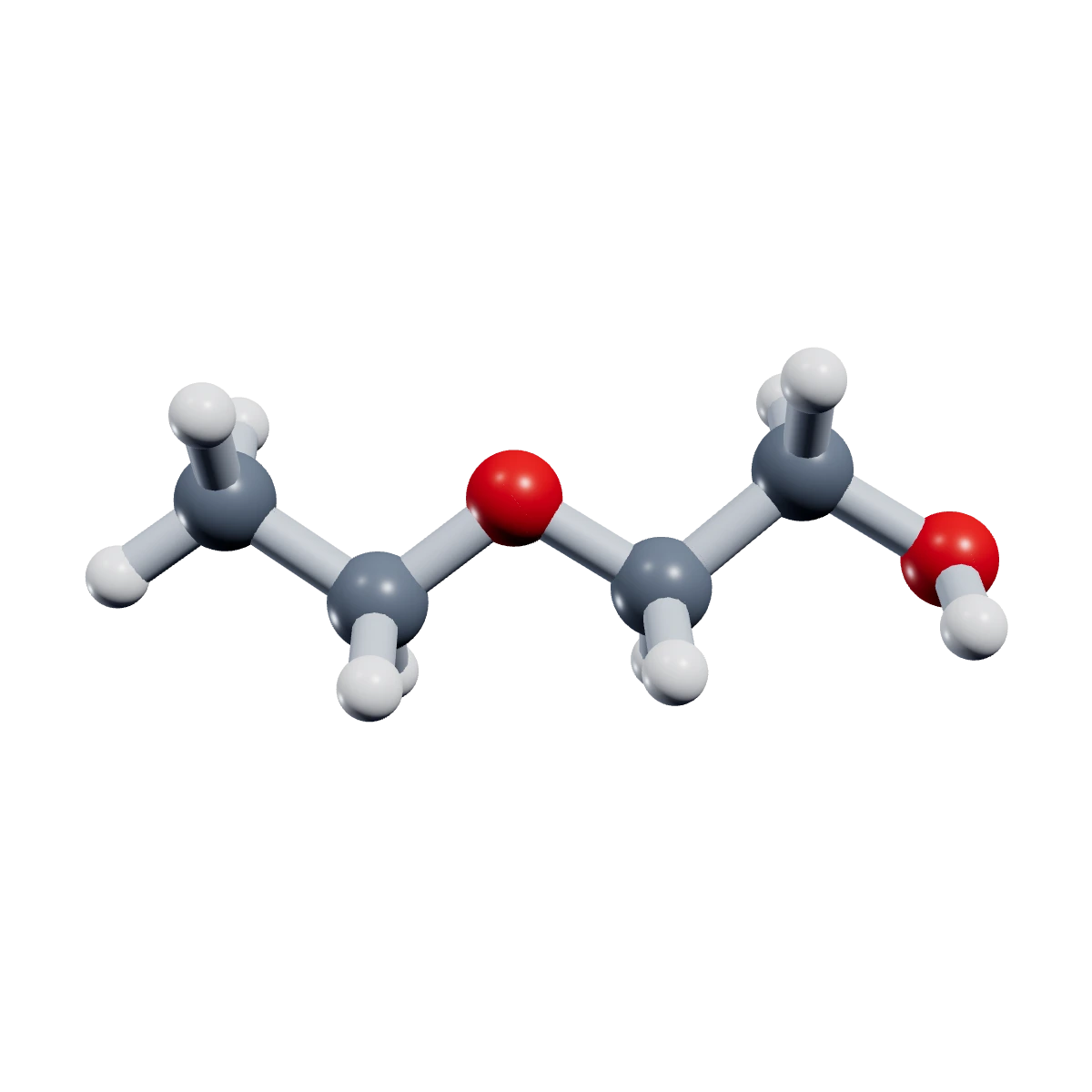 3D model of a 2-Ethoxyethanol molecule