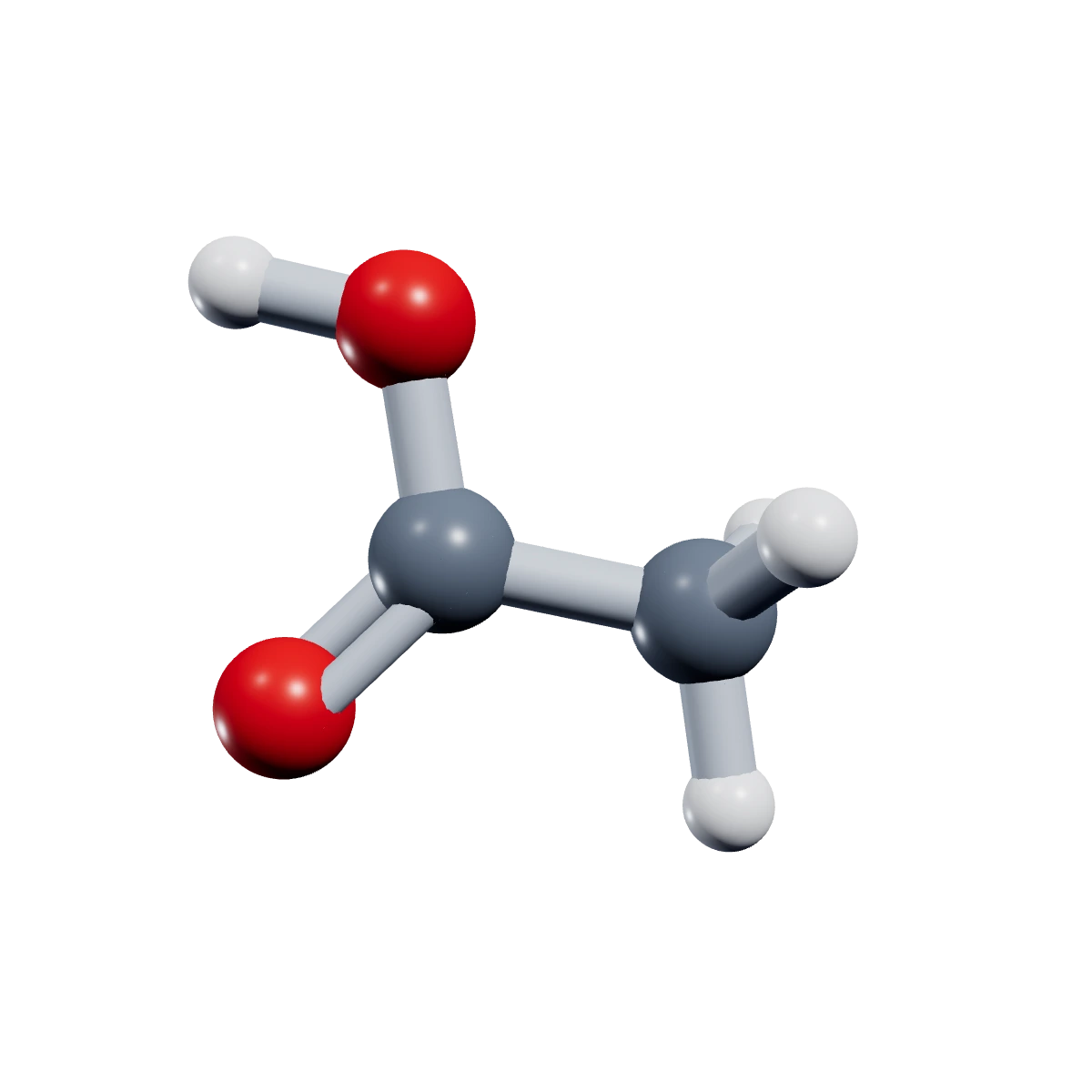Ball-and-stick model of Acetic acid