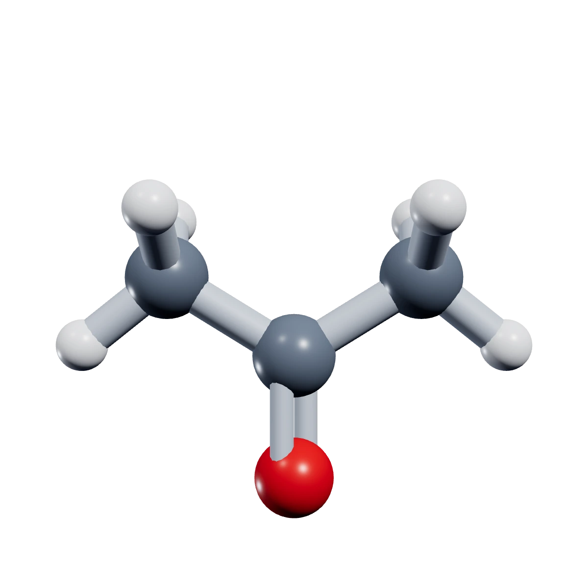 Ball-and-stick model of Acetone